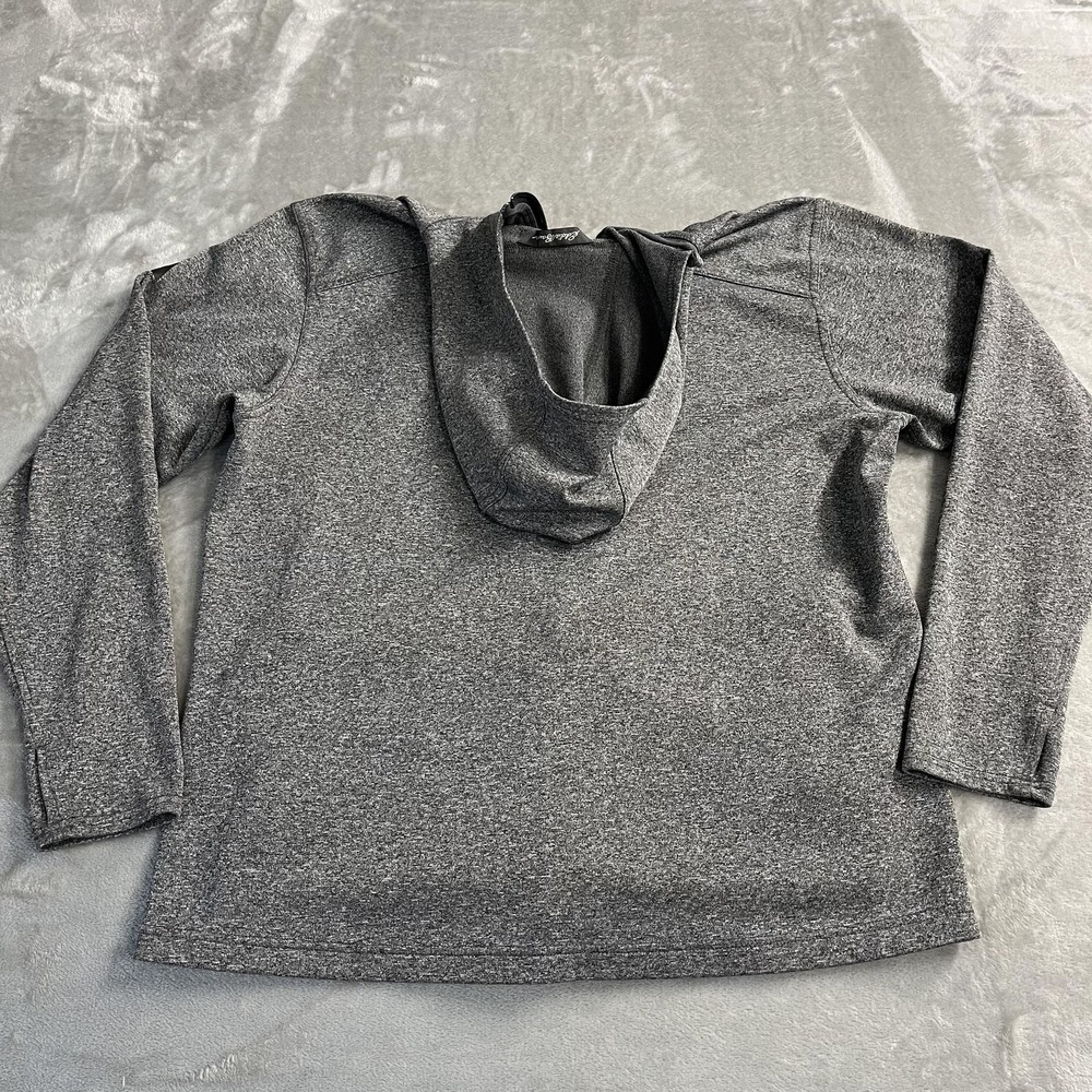 Eddie Bauer Hoodie Mens L Gray Full Zip Logo Pockets Fleece First Ascent Hiking - Picture 3 of 9